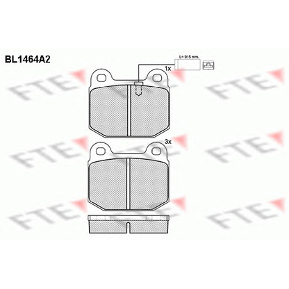 Zdjęcie Zestaw klocków hamulcowych, hamulce tarczowe FTE BL1464A2