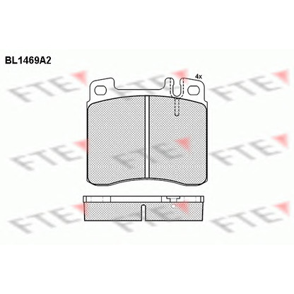 Photo Kit de plaquettes de frein, frein à disque FTE BL1469A2