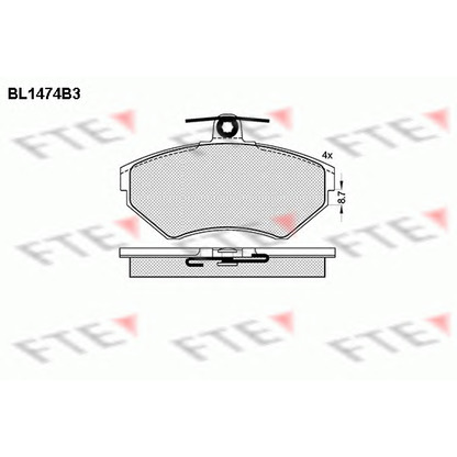 Photo Brake Pad Set, disc brake FTE BL1474B3