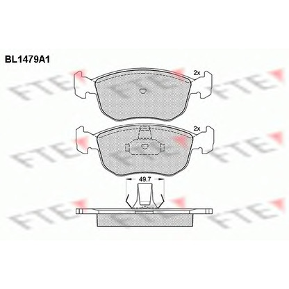 Foto Kit pastiglie freno, Freno a disco FTE BL1479A1