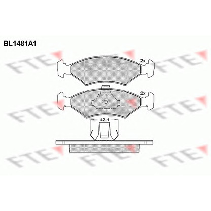 Zdjęcie Zestaw klocków hamulcowych, hamulce tarczowe FTE BL1481A1