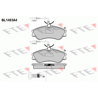 Photo Brake Pad Set, disc brake FTE BL1483A4