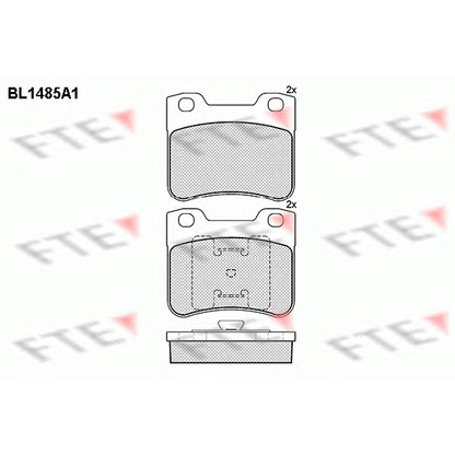 Photo Brake Pad Set, disc brake FTE BL1485A1