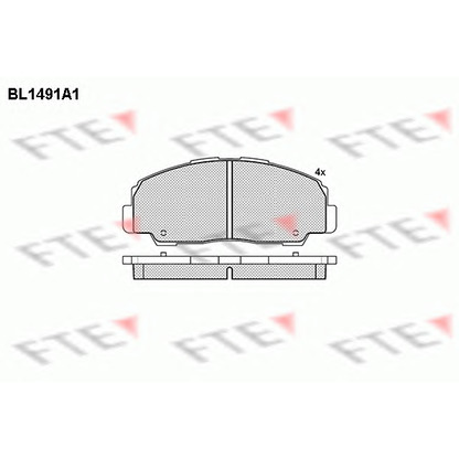 Photo Kit de plaquettes de frein, frein à disque FTE BL1491A1