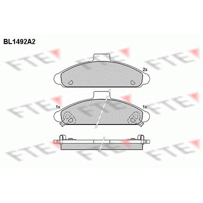 Photo Brake Pad Set, disc brake FTE BL1492A2