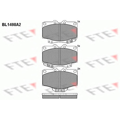 Фото Комплект тормозных колодок, дисковый тормоз FTE BL1498A2