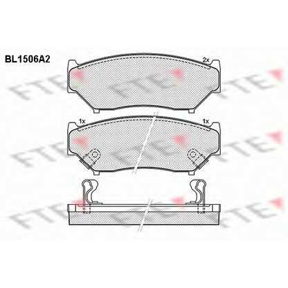 Foto Bremsbelagsatz, Scheibenbremse FTE BL1506A2