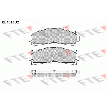Photo Kit de plaquettes de frein, frein à disque FTE BL1515U2