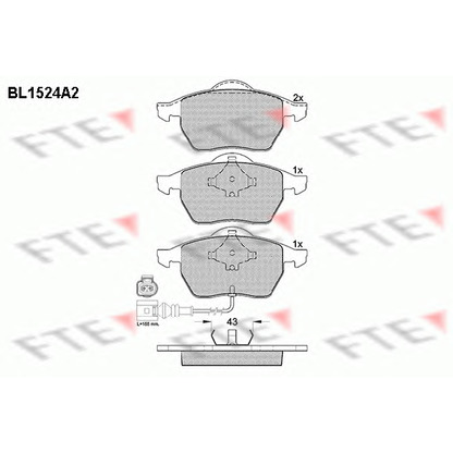 Photo Brake Pad Set, disc brake FTE BL1524A2