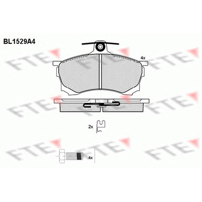 Фото Комплект тормозных колодок, дисковый тормоз FTE BL1529A4