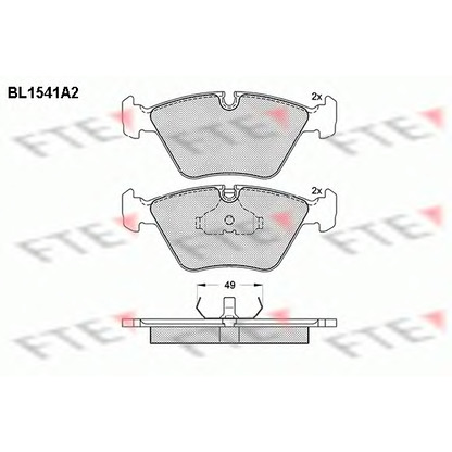 Photo Brake Pad Set, disc brake FTE BL1541A2