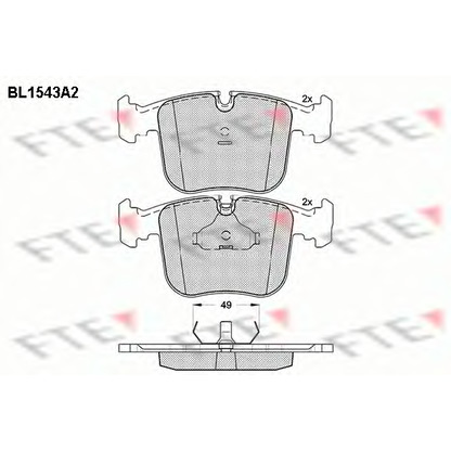 Photo Brake Pad Set, disc brake FTE BL1543A2