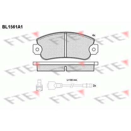 Photo Brake Pad Set, disc brake FTE BL1561A1