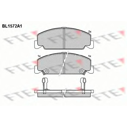 Photo Kit de plaquettes de frein, frein à disque FTE BL1572A1