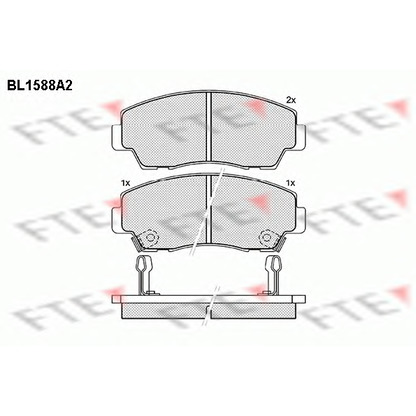 Foto Bremsbelagsatz, Scheibenbremse FTE BL1588A2