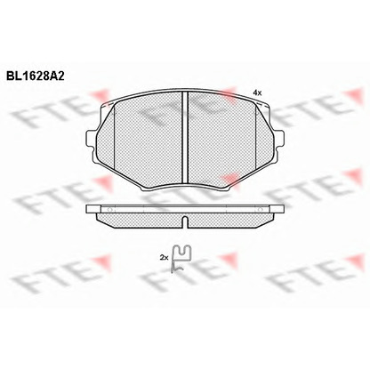 Photo Brake Pad Set, disc brake FTE BL1628A2