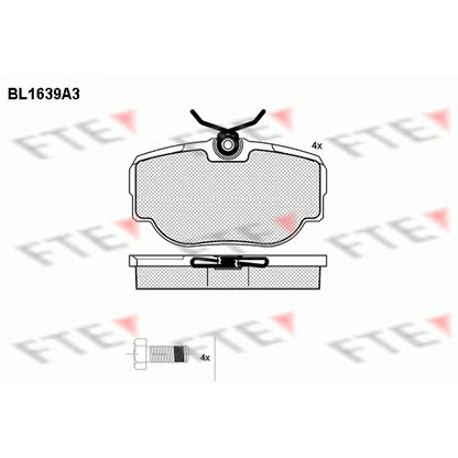 Photo Brake Pad Set, disc brake FTE BL1639A3