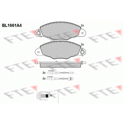 Foto Bremsbelagsatz, Scheibenbremse FTE BL1661A4