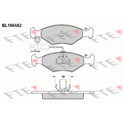 Foto Kit pastiglie freno, Freno a disco FTE BL1664A2