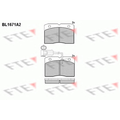 Photo Kit de plaquettes de frein, frein à disque FTE BL1671A2