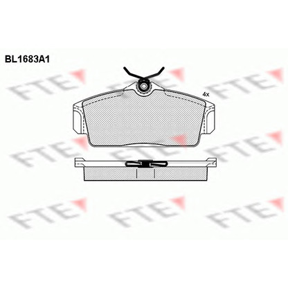 Photo Brake Pad Set, disc brake FTE BL1683A1