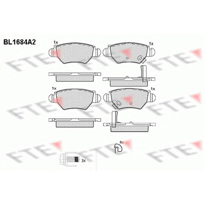 Photo Kit de plaquettes de frein, frein à disque FTE BL1684A2