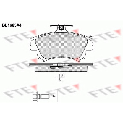 Foto Bremsbelagsatz, Scheibenbremse FTE BL1685A4