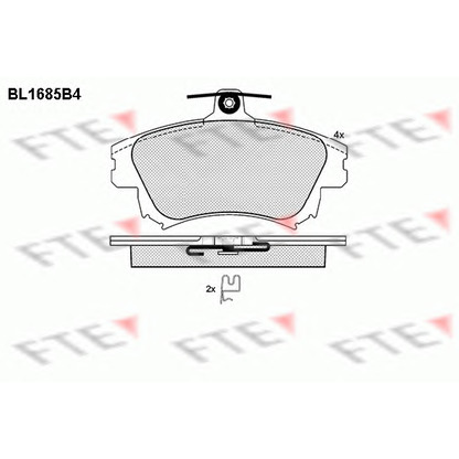 Photo Kit de plaquettes de frein, frein à disque FTE BL1685B4