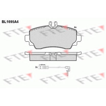 Foto Bremsbelagsatz, Scheibenbremse FTE BL1695A4