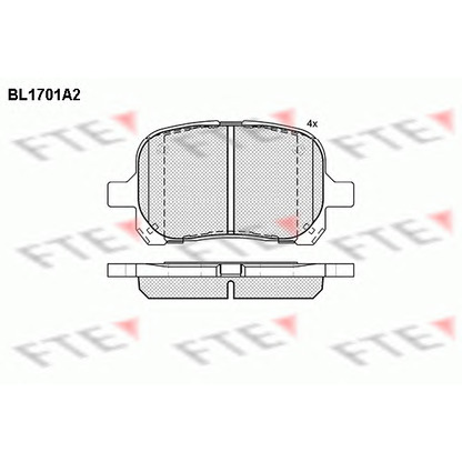 Photo Kit de plaquettes de frein, frein à disque FTE BL1701A2