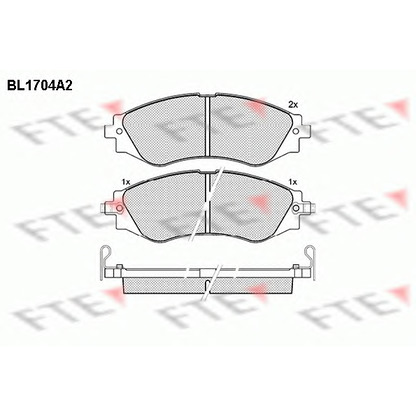 Photo Brake Pad Set, disc brake FTE BL1704A2