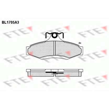 Photo Brake Pad Set, disc brake FTE BL1705A3