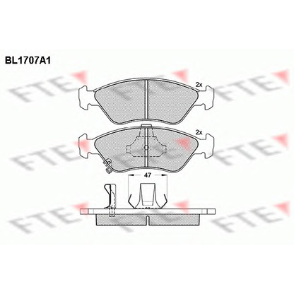 Photo Kit de plaquettes de frein, frein à disque FTE BL1707A1