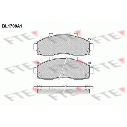 Photo Kit de plaquettes de frein, frein à disque FTE BL1709A1