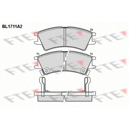 Photo Kit de plaquettes de frein, frein à disque FTE BL1711A2