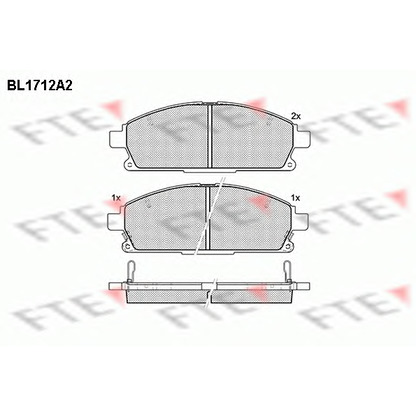 Photo Kit de plaquettes de frein, frein à disque FTE BL1712A2