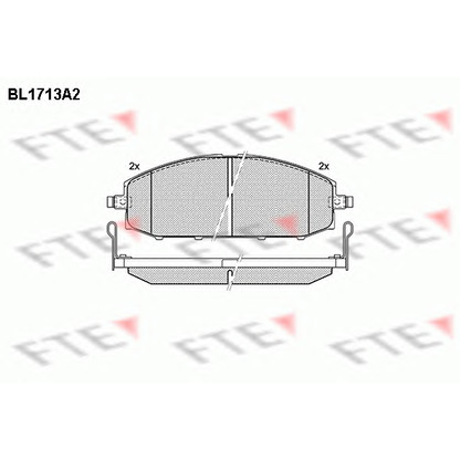 Фото Комплект тормозных колодок, дисковый тормоз FTE BL1713A2