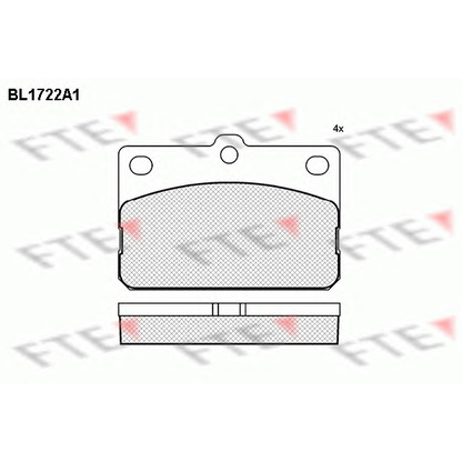Photo Kit de plaquettes de frein, frein à disque FTE BL1722A1
