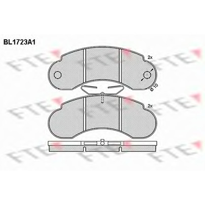Photo Kit de plaquettes de frein, frein à disque FTE BL1723A1