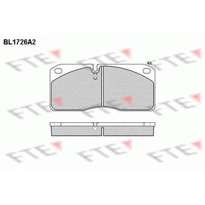 Фото Комплект тормозных колодок, дисковый тормоз FTE BL1726A2