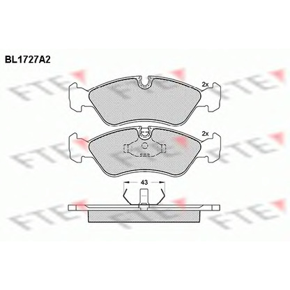 Photo Kit de plaquettes de frein, frein à disque FTE BL1727A2