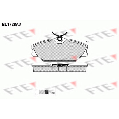 Photo Kit de plaquettes de frein, frein à disque FTE BL1728A3