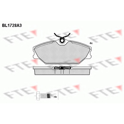 Photo Brake Pad Set, disc brake FTE BL1728A3