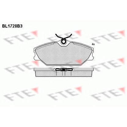 Photo Brake Pad Set, disc brake FTE BL1728B3