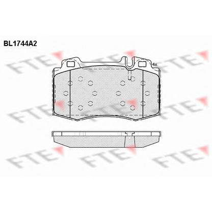 Фото Комплект тормозных колодок, дисковый тормоз FTE BL1744A2