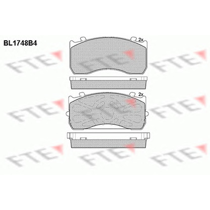Photo Kit de plaquettes de frein, frein à disque FTE BL1748B4
