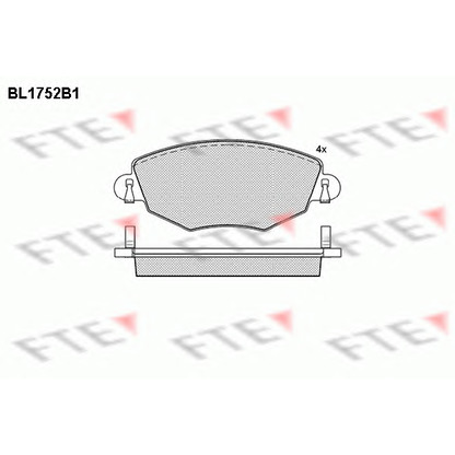Photo Kit de plaquettes de frein, frein à disque FTE BL1752B1