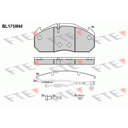 Foto Bremsbelagsatz, Scheibenbremse FTE BL1759N4