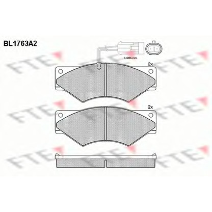 Photo Kit de plaquettes de frein, frein à disque FTE BL1763A2