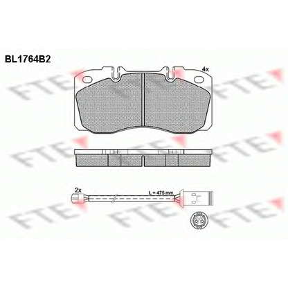 Photo Brake Pad Set, disc brake FTE BL1764B2